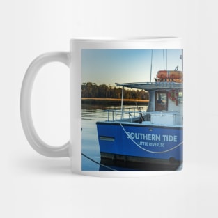 Boats in a river Mug